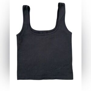 C8- Black Ribbed Thick Crop Tank - Women’s Small / Medium